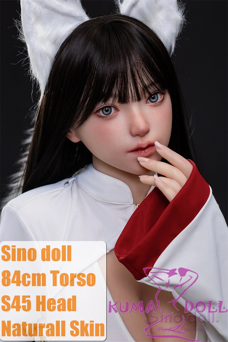 Sino Doll Soft-Max 84cm Torso Silicone Sex Doll with Head S45 only 25kg in White Dress