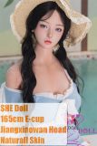 SHEDOLL Lolita type #34江小婉（Jiangxiaowan） head 165cm/5ft4 E-cup head love doll body material customizable in Light Blue Swimsuit