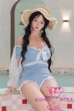 SHEDOLL Lolita type #34江小婉（Jiangxiaowan） head 165cm/5ft4 E-cup head love doll body material customizable in Light Blue Swimsuit
