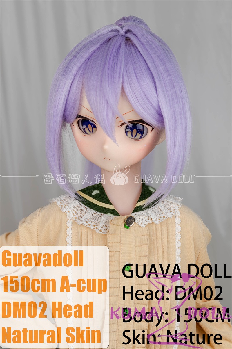 Guavadoll  150cm A-cup head DM02 head Vinyl (PVC) head + TPE body 1:1 life-size love doll with Purple Hair