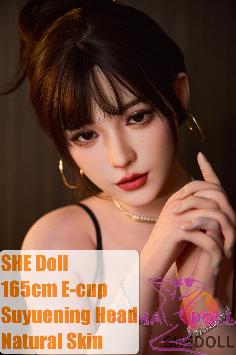 SHEDOLL Lolita type #37苏月凝（Suyuening） head 165cm/5ft4 E-cup head love doll body material customizable  in Black Sexy Dress