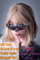 SHEDOLL Lolita type #27（Tasha） 163cm/5ft3 H-cup love doll body material customizable in Silver Metallic Dress