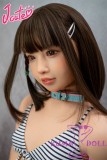 J-cute Doll Full Silicone Love Doll 149cm/4ft9 A-cup with Silicone Head AGD01 (Yuhoshi Make-up)  with new body makeup in Striped Bikini