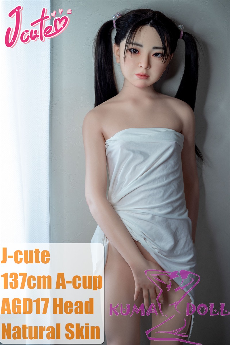 J-cute doll 137cm A-cup AGD17 head sex doll full silicone material Wrapped in a Towel