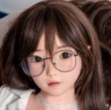 FUDOLL Full Silicone love doll 161cm D-cup #37 head in Blue Top