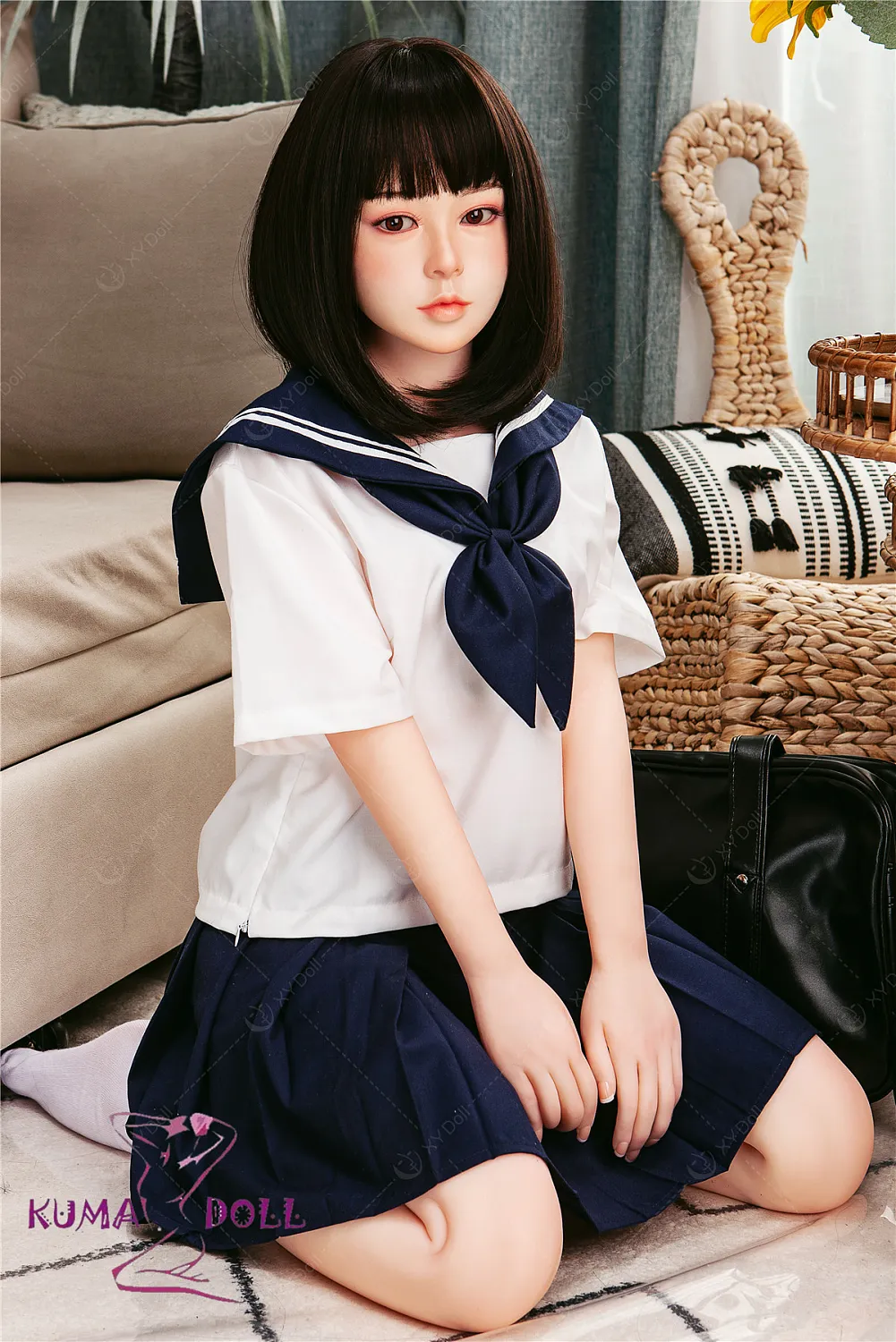 XY Doll 138cm/4ft5 Flat breast Hard Silicone Head #1 Love doll Body Material Selectable