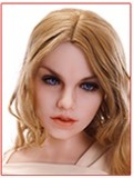 Sanhui Doll New158cm/5ft2 D-cup Body Silicone Sex Doll with Head #8 in White Dress