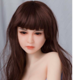 Sanhui Doll New158cm/5ft2 D-cup Body Silicone Sex Doll with Head #8 in White Dress
