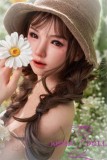 Sanhui Doll New158cm/5ft2 D-cup Body Silicone Sex Doll with Head #8 in White Dress