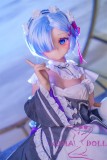 Full Moon Doll  120cm C-cup Rem Head Soft Vinyl Head + TPE Body Anime Sex Doll