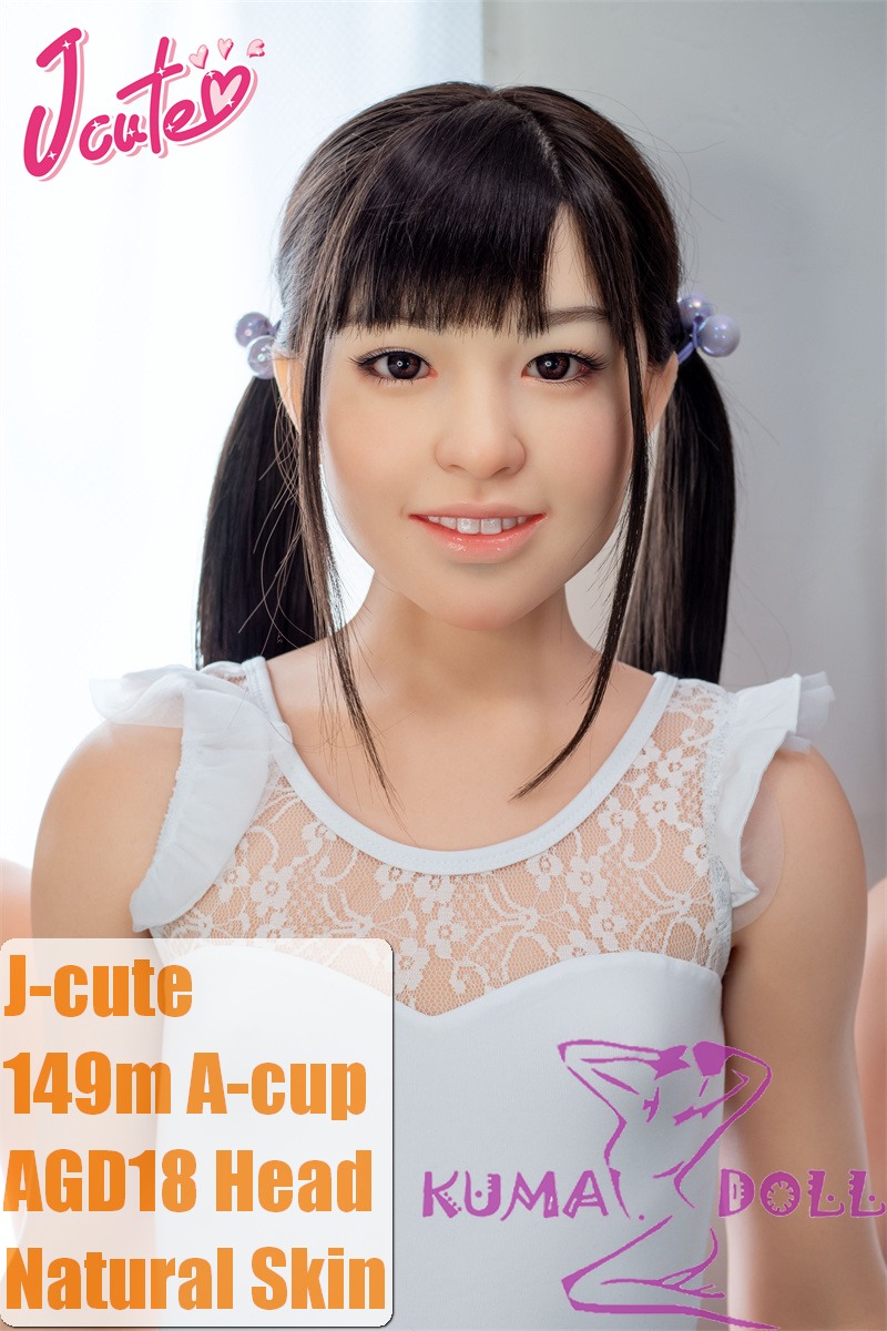 J-cute Doll Full Silicone Love Doll 149cm/4ft9 A-cup with Silicone Head AGD18