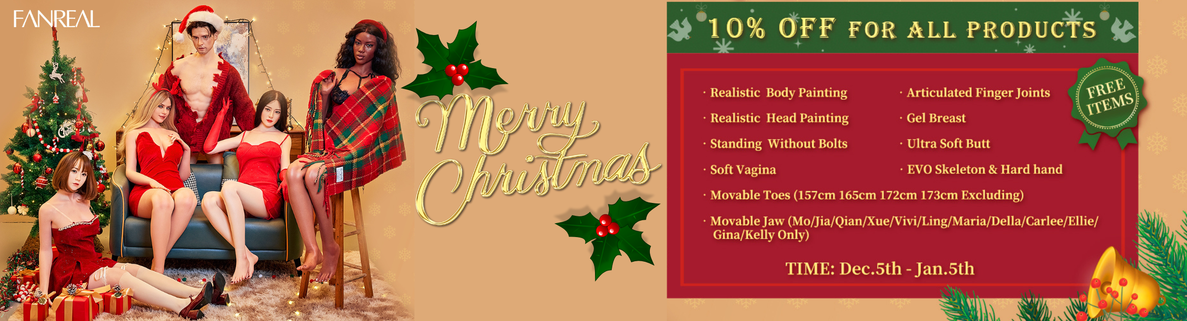 Fanreal Doll Christmas Sale banner 2024