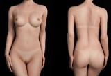 J-cute doll 137cm A-cup AGD17 head sex doll full silicone material in Pink Nightgown