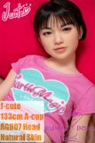 J Cute 133cm AGD07 Doll – Pink and Blue T-Shirt, Realistic Silicone Anime Companion