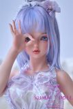 Sanhui Doll 【Adjustable Eyes】105cm A-cup #3 AIO Seamless Neck Silicone Sex Doll Blue Hair