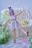Sanhui Doll 【Adjustable Eyes】105cm A-cup #3 AIO Seamless Neck Silicone Sex Doll Blue Hair