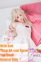 MLW Doll Sex Doll 76cm A-cup Yuu Head Full Silicone Torso in White Sheer Skirt