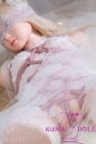 MLW Doll Sex Doll 76cm A-cup Yuu Head Full Silicone Torso in White Dress, and Pink Rope Bondage
