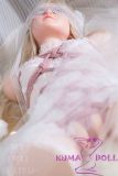 MLW Doll Sex Doll 76cm A-cup Yuu Head Full Silicone Torso in White Dress, and Pink Rope Bondage
