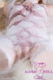 MLW Doll Sex Doll 76cm A-cup Yuu Head Full Silicone Torso in White Dress, and Pink Rope Bondage