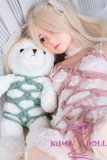 MLW Doll Sex Doll 76cm A-cup Yuu Head Full Silicone Torso in White Dress, and Pink Rope Bondage