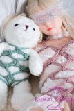 MLW Doll Sex Doll 76cm A-cup Yuu Head Full Silicone Torso in White Dress, and Pink Rope Bondage