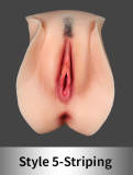 Sigafun Full Silicone Torso SG-T-014 Hannah 55cm E-cup Natural Skin Sex Doll  in White Bra and Denim Shorts