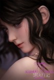 Firefly Diary 164cm G-cup Linglong Head Full Silicone Sex Doll With Body Make-up in Pink Dress