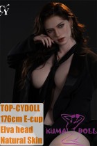 TOP-CYDOLL 176cm E-Cup Elva Head Full Silicone Doll Elegant Suit Lady