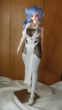 Mini doll sexable 60cm/2ft big breast silicone Succubus head Blonde Hair