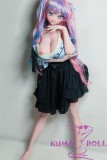 Full-body front view of Elsa Babe 148cm L-cup Kato Fumika anime doll in stylish clothing with soft curves