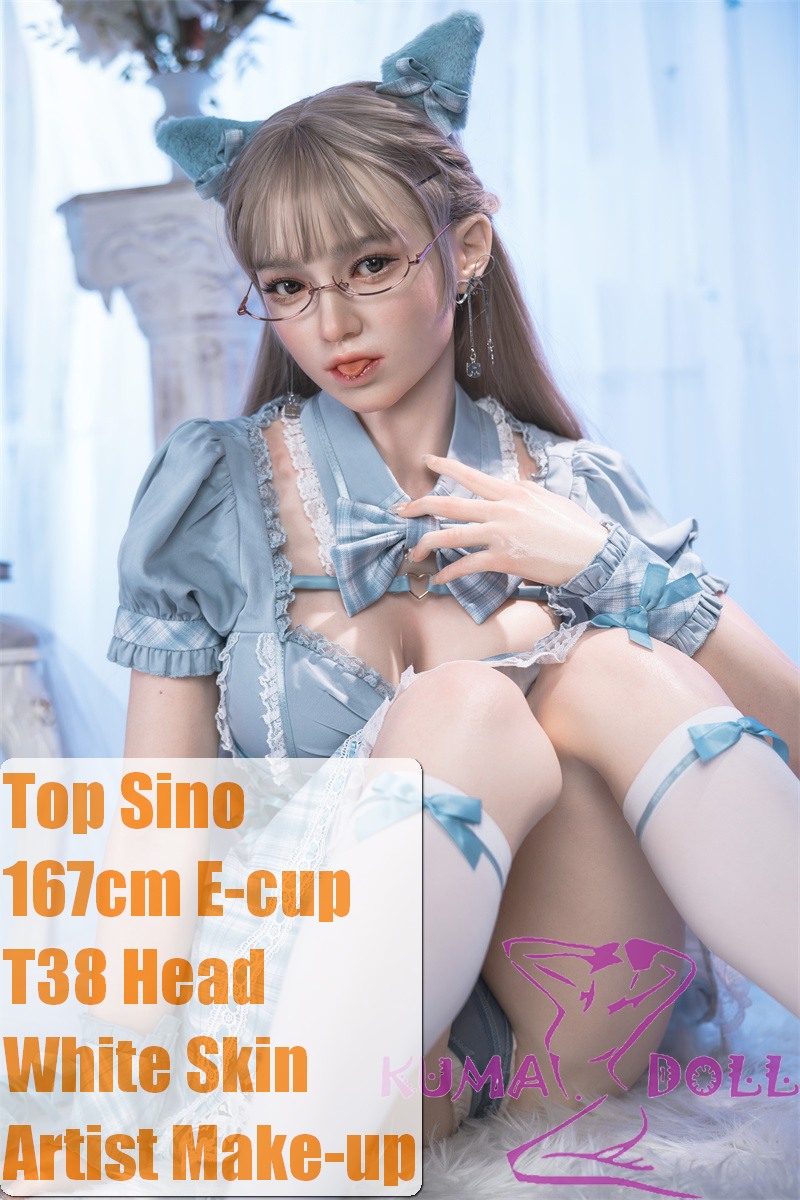 【Artist Makeup 】Top Sino Love Doll 167cm E-cup T38 head Artist Makeup Head RRS+ Makeup selectable in Blue Outfit