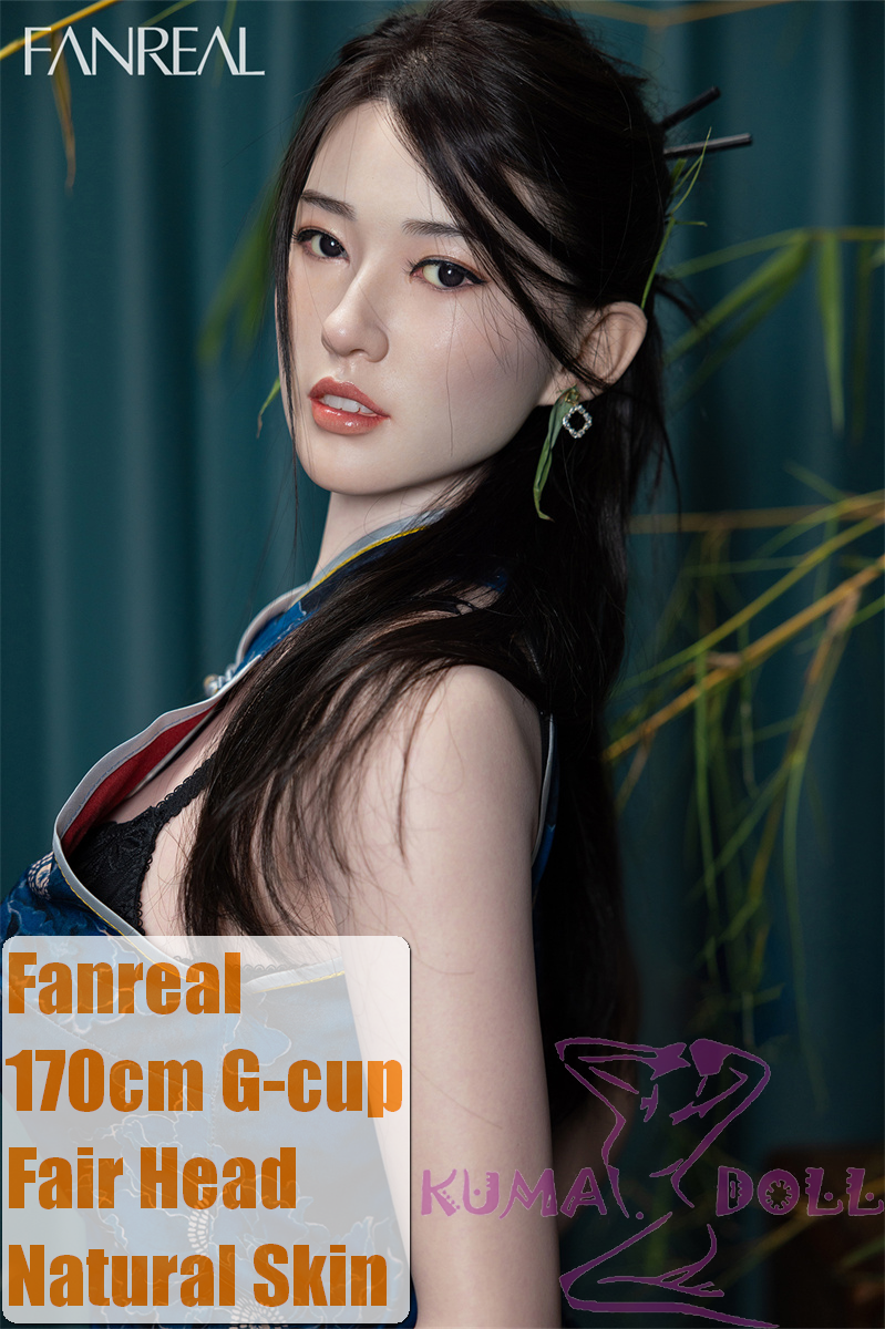 FANREAL 170 cm/5ft6 G-Cup Full Size Lifelike Silicone Sex Doll with Fair Head