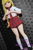 Irokebijin S-TPE Sex Doll 110cm/3ft6 AA-cup Chubby Rio-B Head in Red Plaid School Uniform