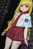 Detail of Rio-B’s red plaid uniform and TPE body texture