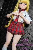 Irokebijin S-TPE Sex Doll 110cm/3ft6 AA-cup Chubby Rio-B Head in Red Plaid School Uniform