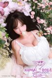 Close-up of Sino Doll S57 torso with floral accessories and soft silicone skin