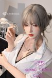 LACE DOLL 168cm D-cup 黎霜(Lishuang) Head Sex Doll Body Material Customizable with Red Hair in Black & White Dress