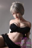 LACE DOLL 168cm D-cup 黎霜(Lishuang) Head Sex Doll Body Material Customizable with Red Hair in Black & White Dress