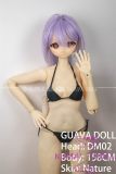 Guavadoll 160cm C-cup DM02 Head Ful PVC Doll 1:1 Life Size BJD Sex Doll Purple Hair in Black Bikini