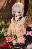 Guavadoll 160cm C-cup DM02 Head Ful PVC Doll 1:1 Life Size BJD Sex Doll White Hair Forest Girl Look with Cat Ears