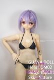 Guavadoll 160cm C-cup DM02 Head Ful PVC Doll 1:1 Life Size BJD Sex Doll Purple Hair in Black Bikini