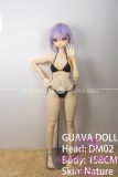 Guavadoll 160cm C-cup DM02 Head Ful PVC Doll 1:1 Life Size BJD Sex Doll Purple Hair in Black Bikini