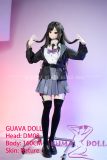 Vinyl head BJD sex doll with soft TPE body