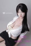 Customizable body sex doll dressed in office lady style