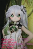 Cosplay doll inspired by Nahida from Genshin Impact in white and green outfit