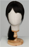 J-cute Doll TPE Material Love Doll  133cm AA-cup with Silicone Head AGD07 with Pink and Blue T-Shirt