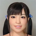 J-cute Doll TPE Material Love Doll  133cm AA-cup with Silicone Head AGD07 with Pink and Blue T-Shirt