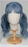 J-cute Doll TPE Material Love Doll  133cm AA-cup with Silicone Head AGD07 with Pink and Blue T-Shirt