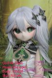 Close-up of silicone Nahida head with detailed Genshin Impact styling

